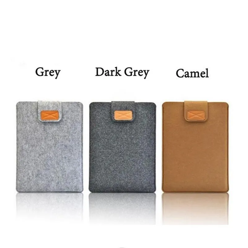 7.9-10'' Sleeve Bag Case Universal Wool Felt Fabric Tablet Cover for ipad 2018 air 1 mini huawei Samsung 10.1 MIpad 4 Pouch Capa