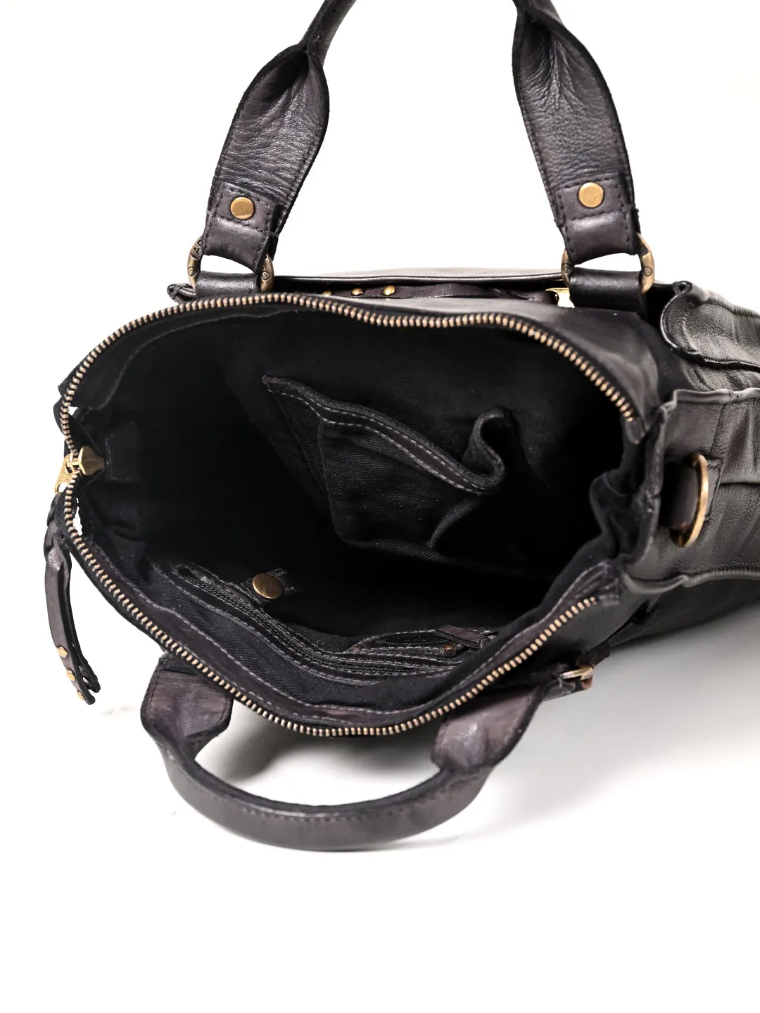 Art N Vintage Gabriel : Real Leather Balck Crossbody Bag