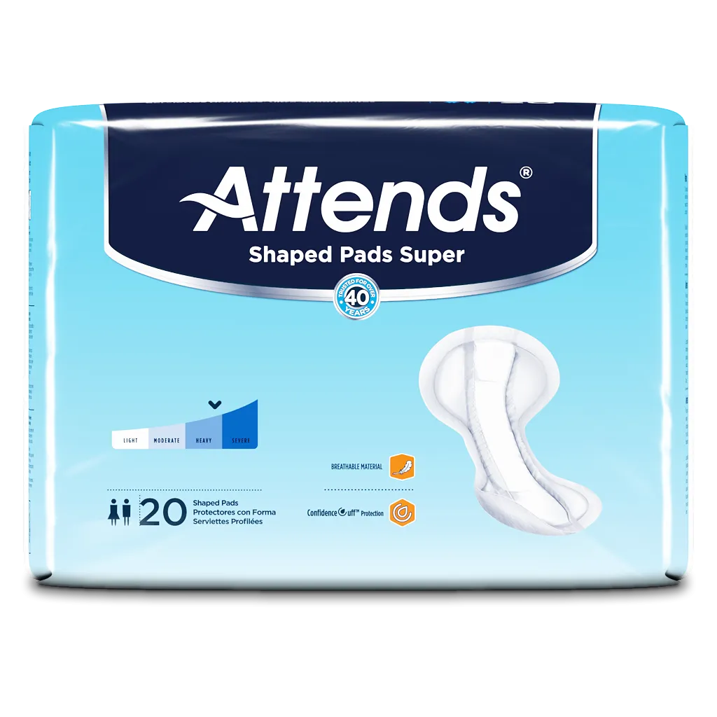 Attends Shaped Pads: Regular, Plus and Super