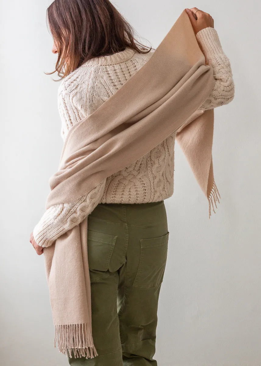 Baby Alpaca Shawl/ Oversized Scarf - Dusty Pink