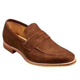 BARKER Gates Shoes - Mens Moccasin Loafer - Castagnia Suede