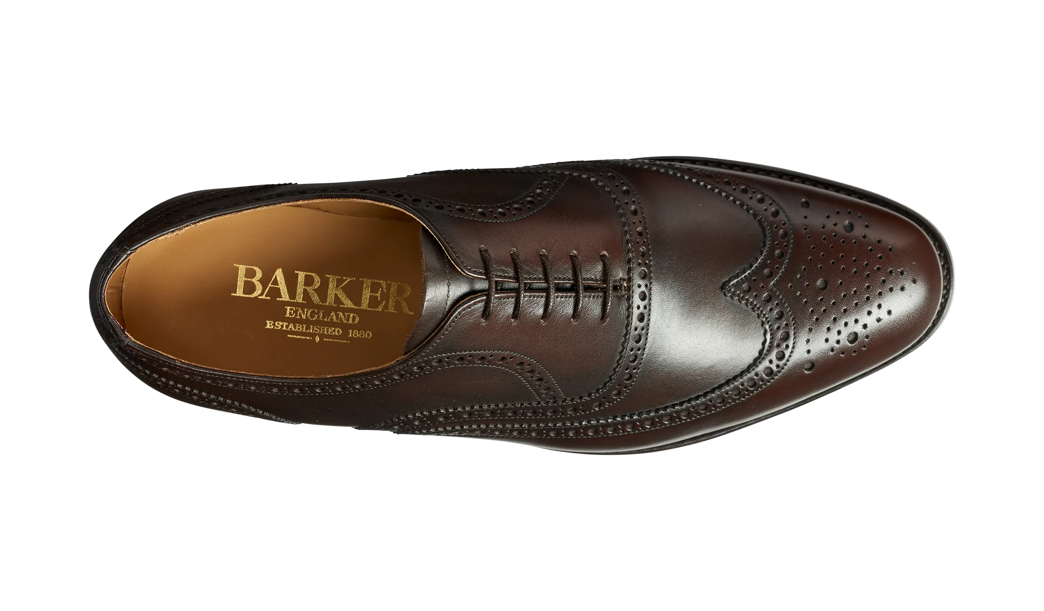 Barker Malton Full Wing Brogue Shoe- Expresso Calf