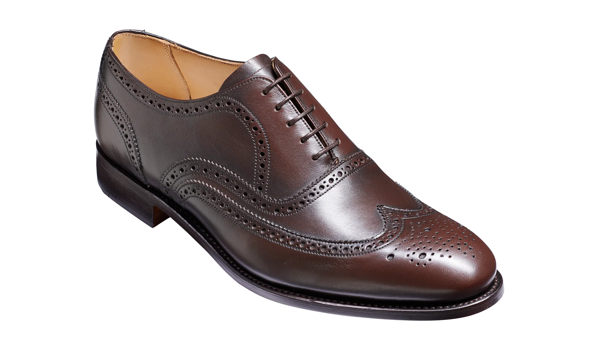 Barker Malton Full Wing Brogue Shoe- Expresso Calf