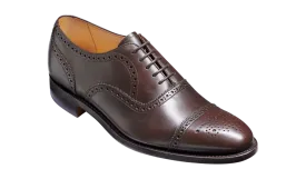 Barker Mirfield Oxford Semi Brogue Shoe - Expresso Calf