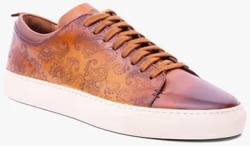 Barker Paisley Sneakers - Cedar Hand Painted