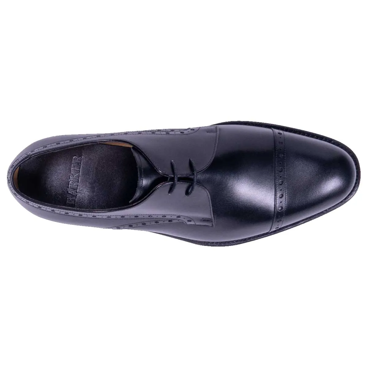 BARKER Wye Shoes - Mens Derby - Black Calf