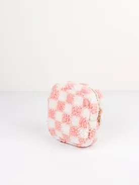 Blush Check Teddy Pouch