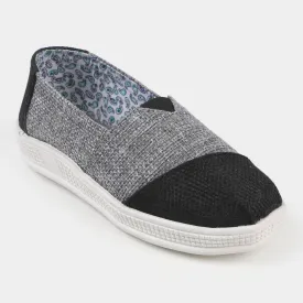 Boys Loafer Flat Shoes GF-1 - Grey/Black