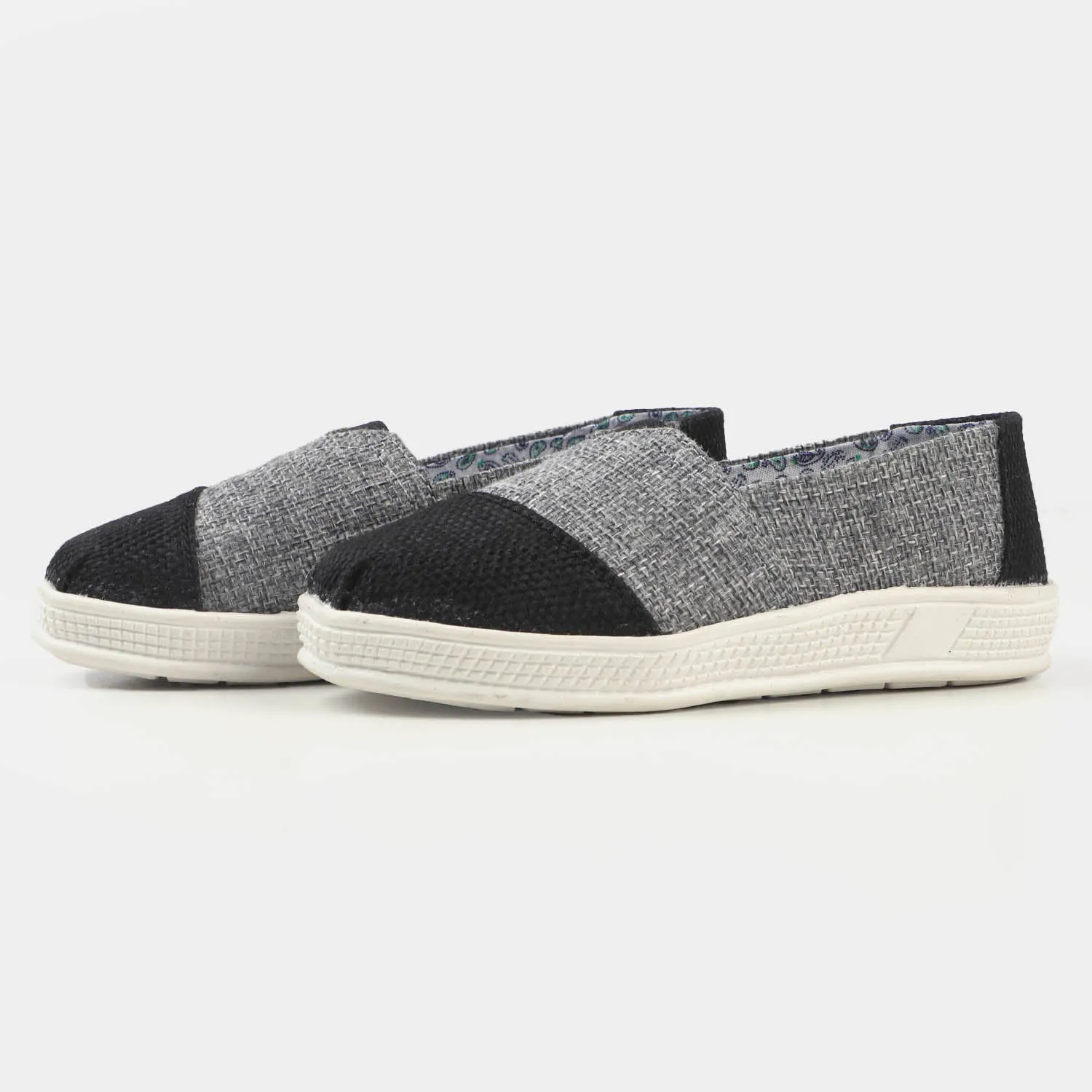 Boys Loafer Flat Shoes GF-1 - Grey/Black