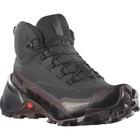 Salomon Womens Cross Hike 2 Mid GTX Boots - Black/Chocolate Plum/Black, Waterproof Hiking Footwear with Enhanced Comfort and Support