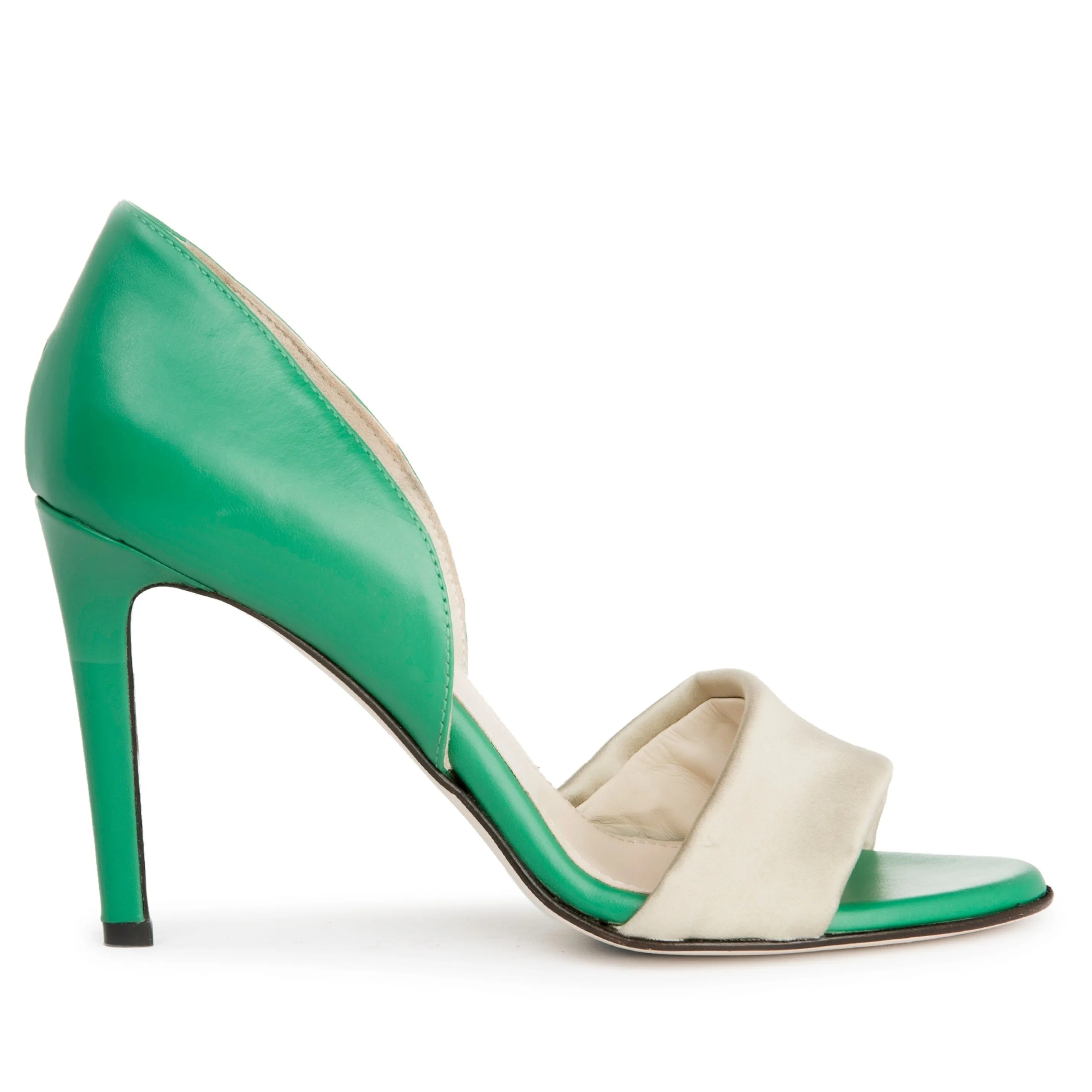 Dori Leather & Satin Sandal