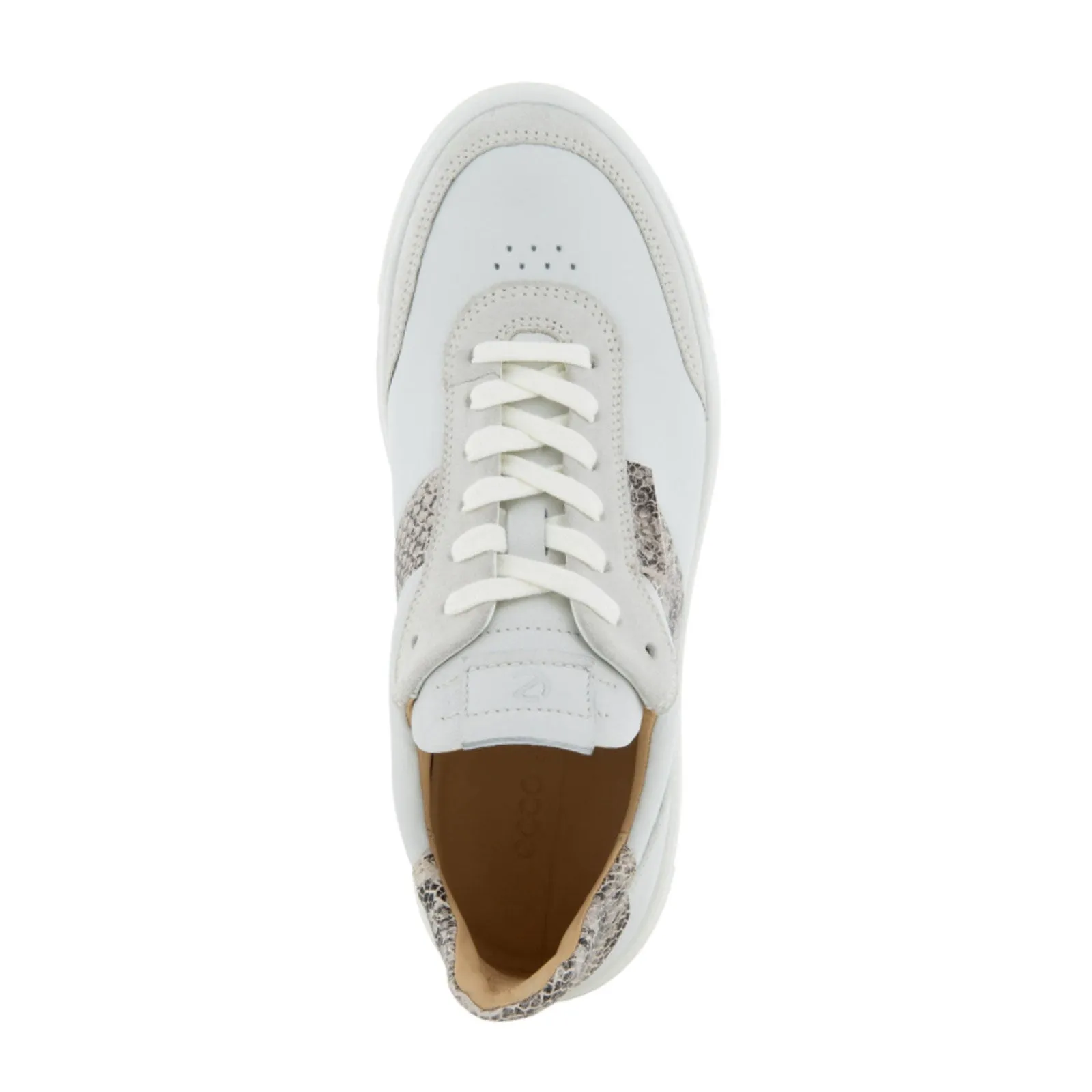 ECCO Street Tray Sneaker (Women) - Shadow White/White/Limestone Black