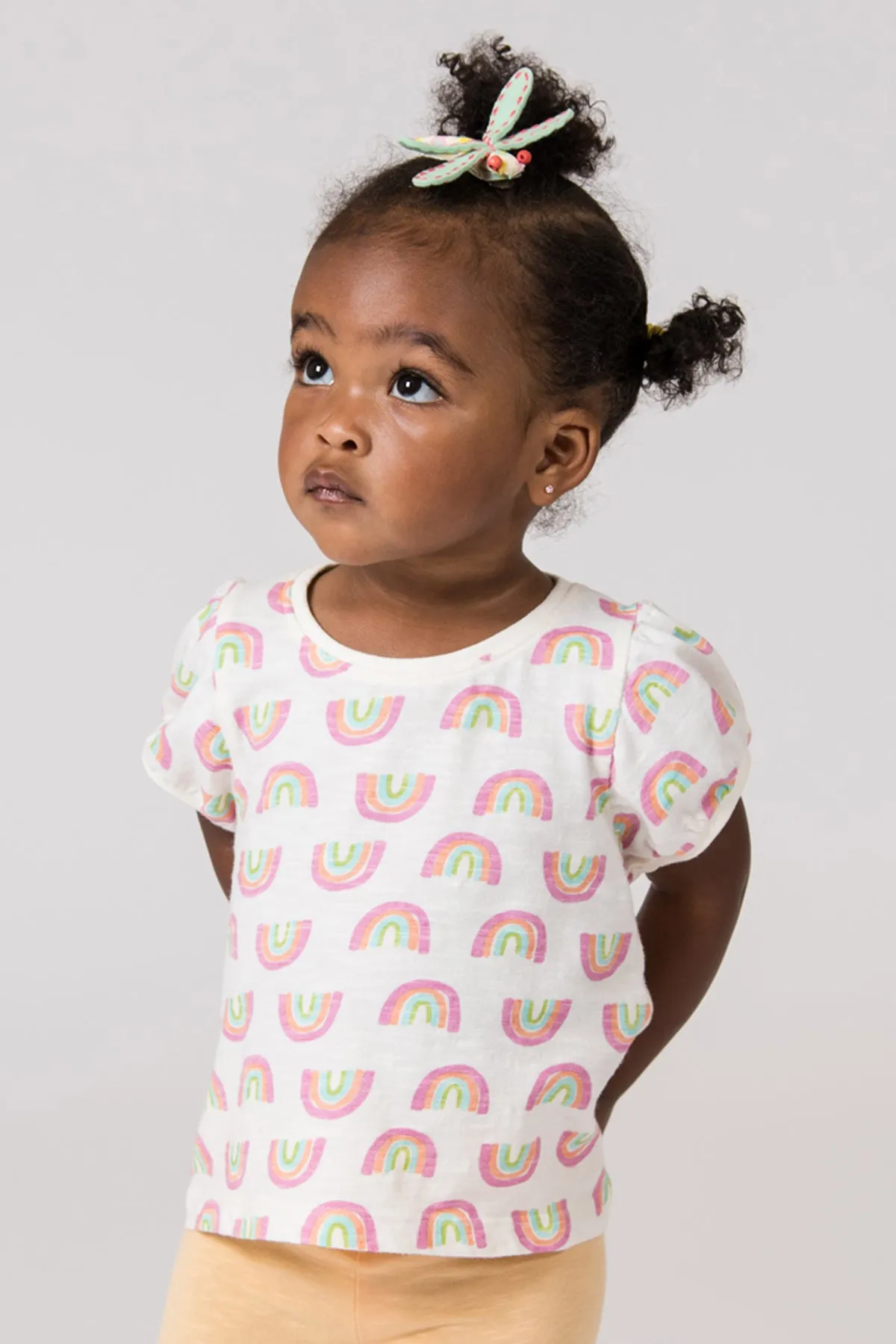 Everbloom Rainbow Puff Baby Tee (Size 6M left)