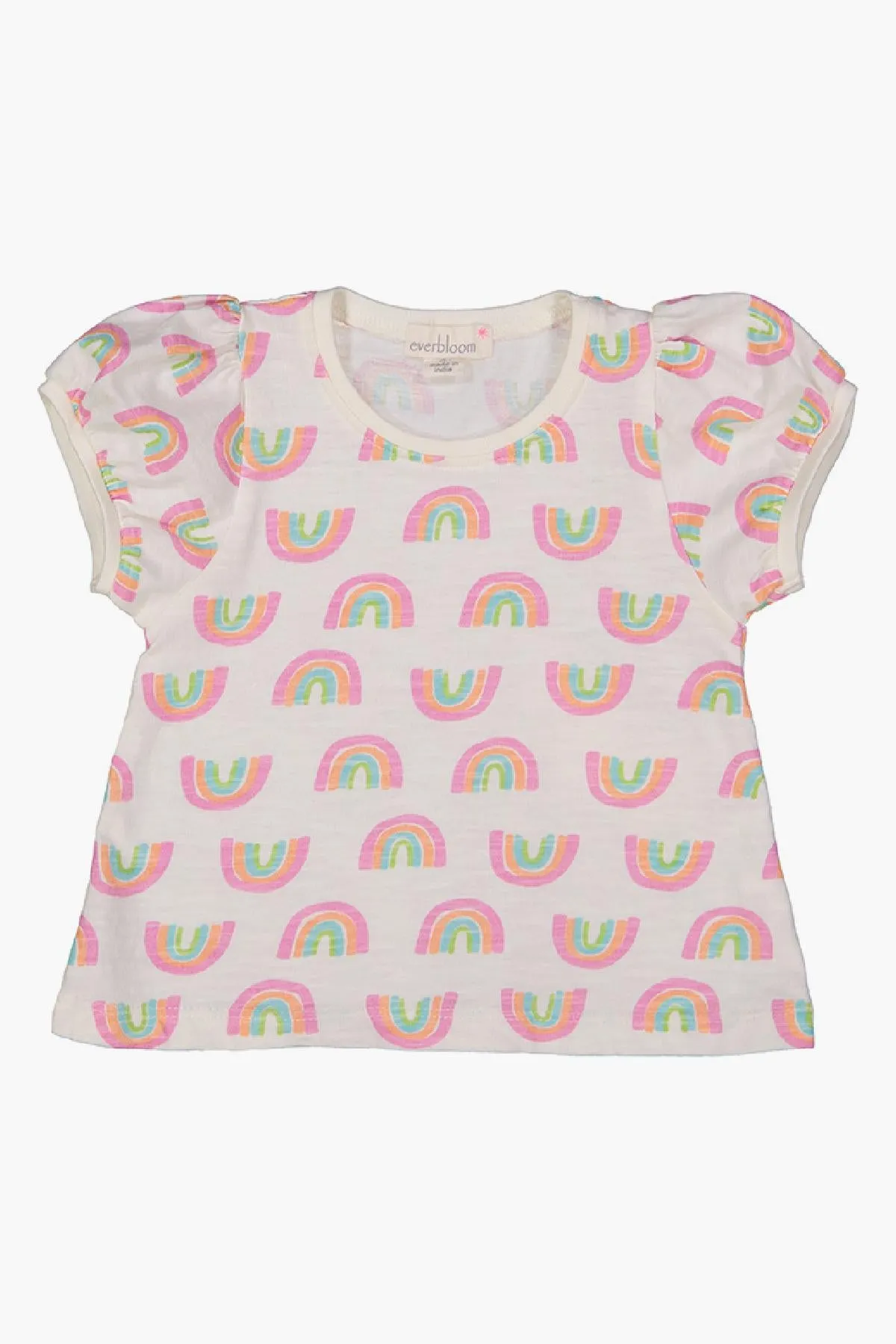 Everbloom Rainbow Puff Baby Tee (Size 6M left)