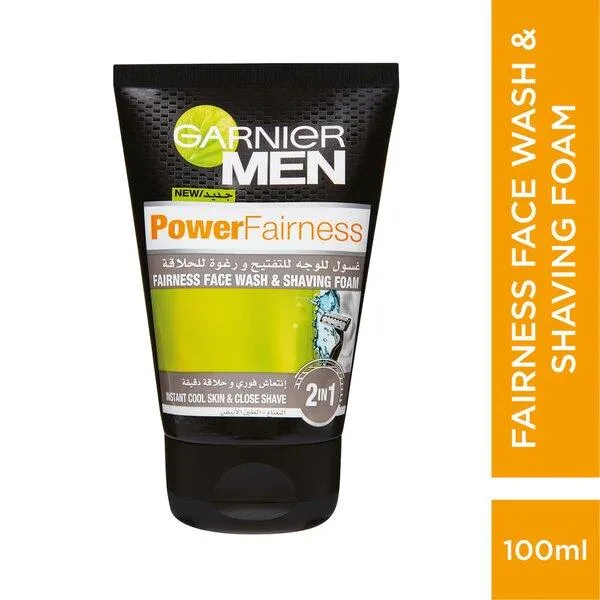 Garnier - Men Power Fairness Face Wash & Shaving Foam