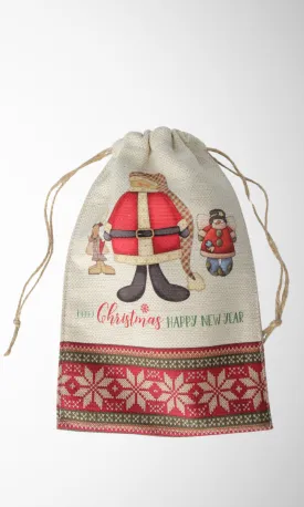 Gift Christmas Fabric Bag (Big Santa- Snow Man- Deer )