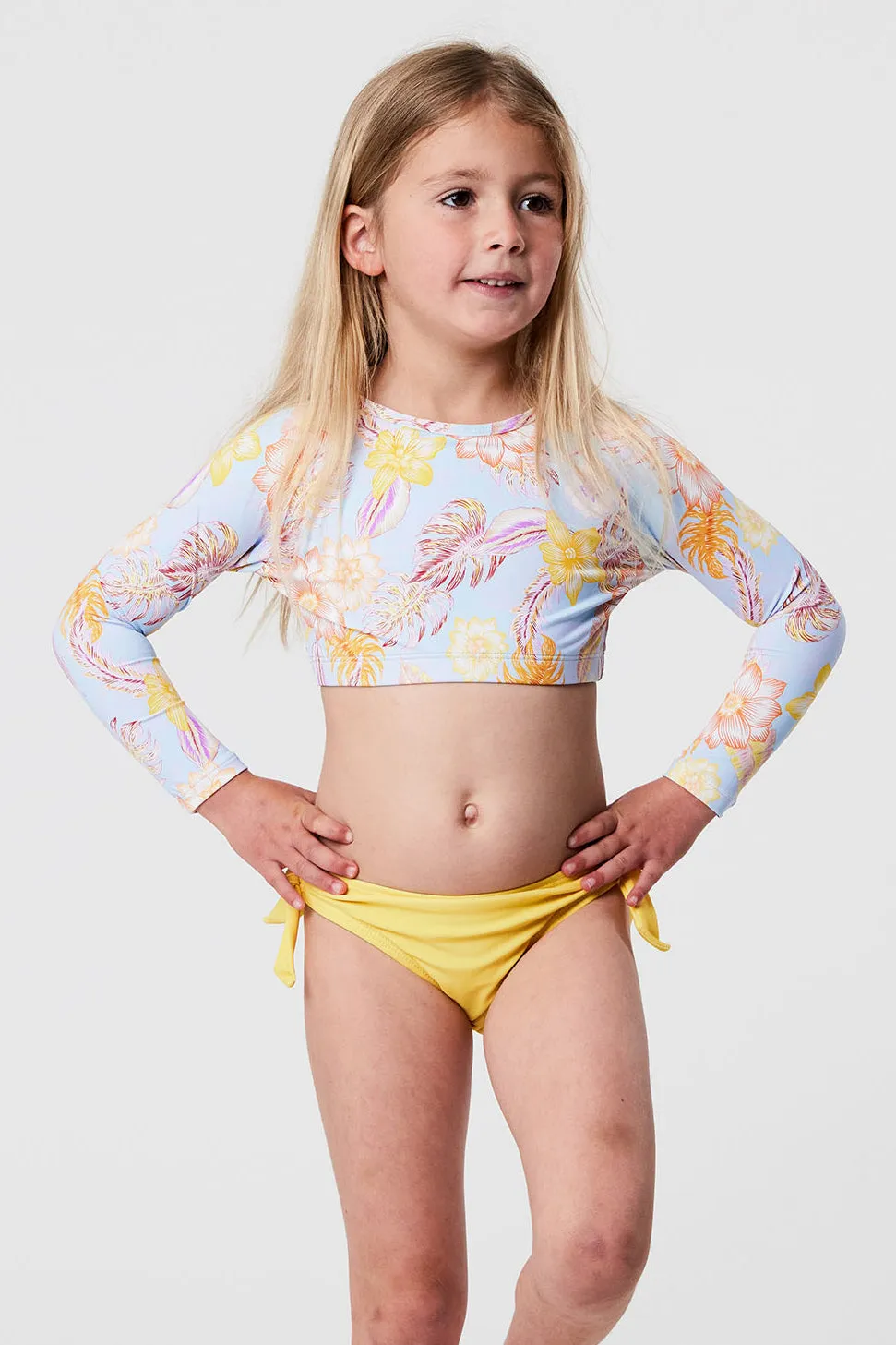 Kids Swimsuit Snapper Rock Boho Tropical Crop Set (Size 16 left)