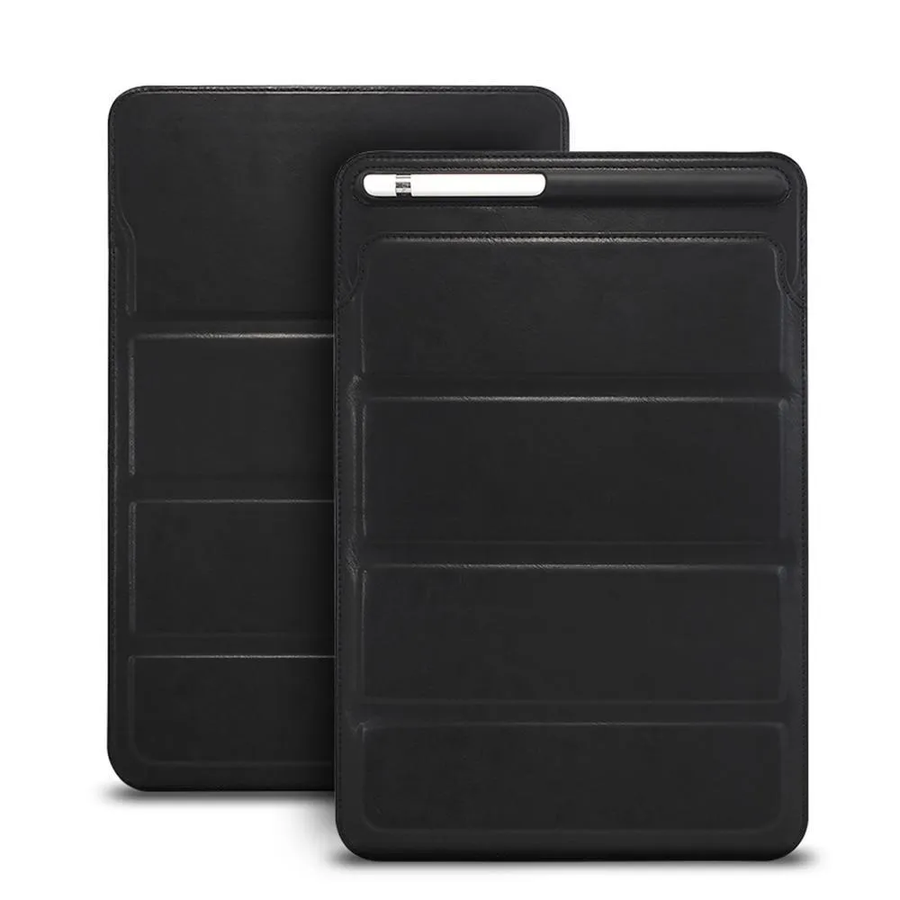 Luxury Leather Sleeve Case For iPad 2018 9.7 Pro 10.5 Air Mini, Retro Pouch Folding Bag with Pencil Holder Slot Cases