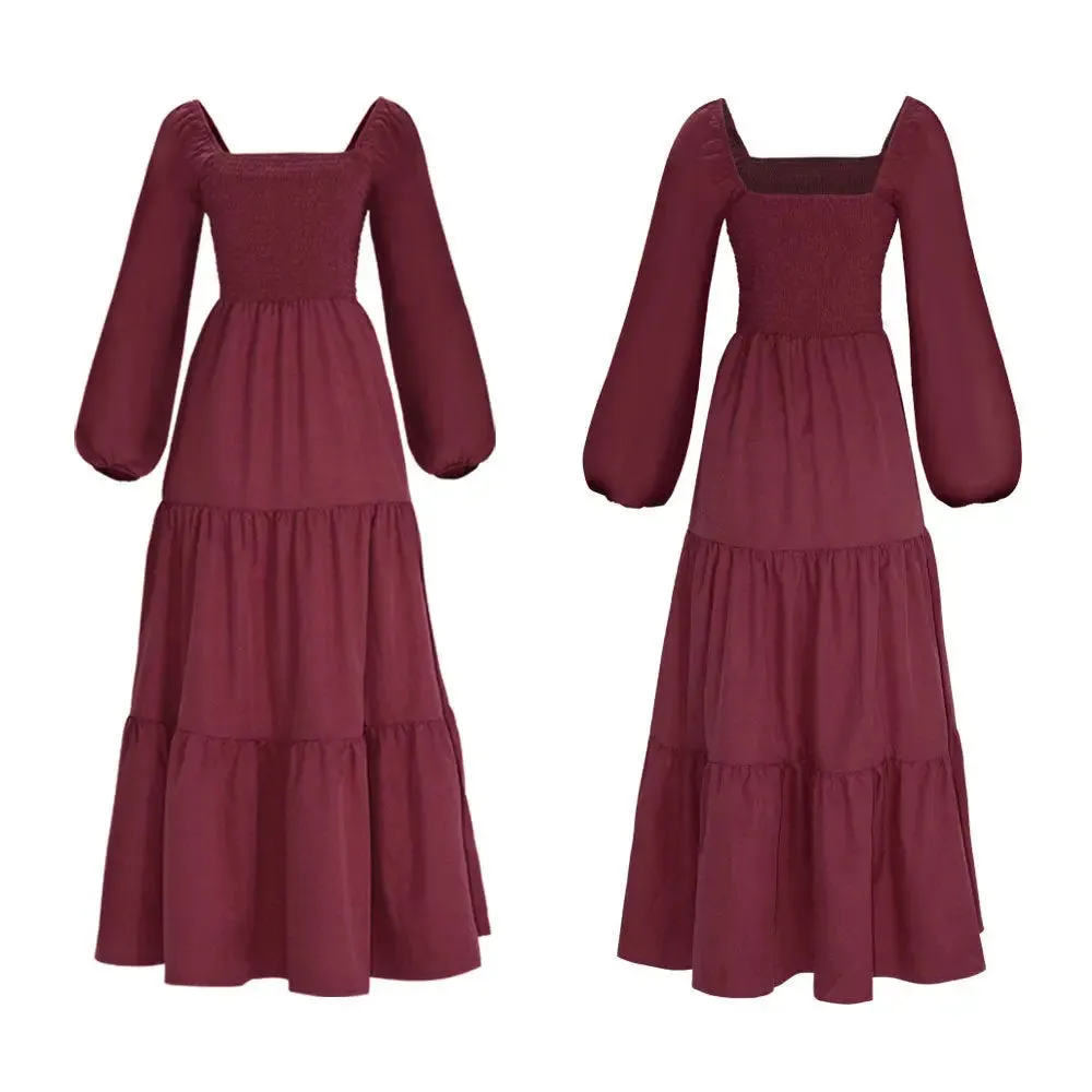 Medieval Retro Idyllic Dress Women