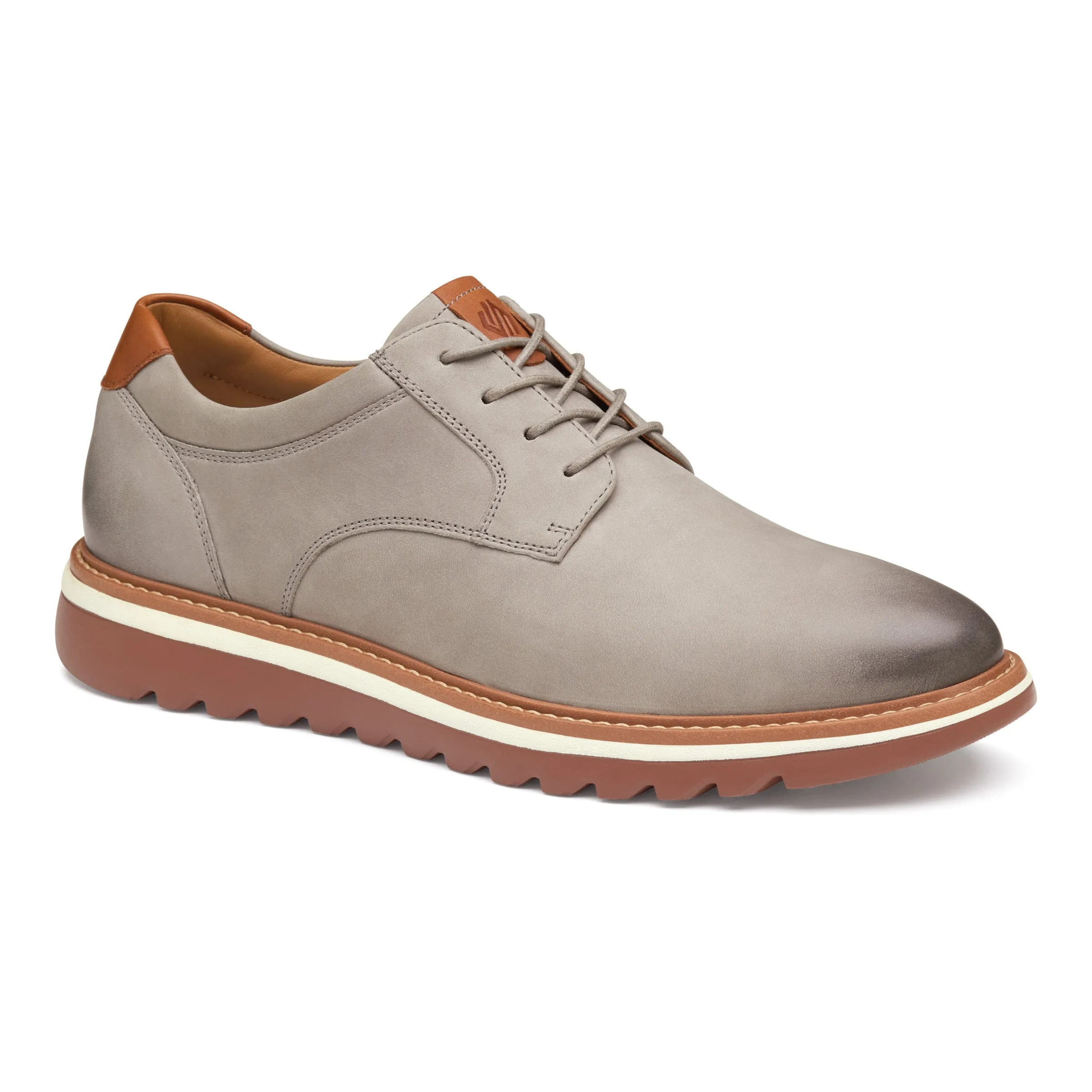 Men's Johnston & Murphy Braydon Plain Toe Color: Gray Oiled Nubuck