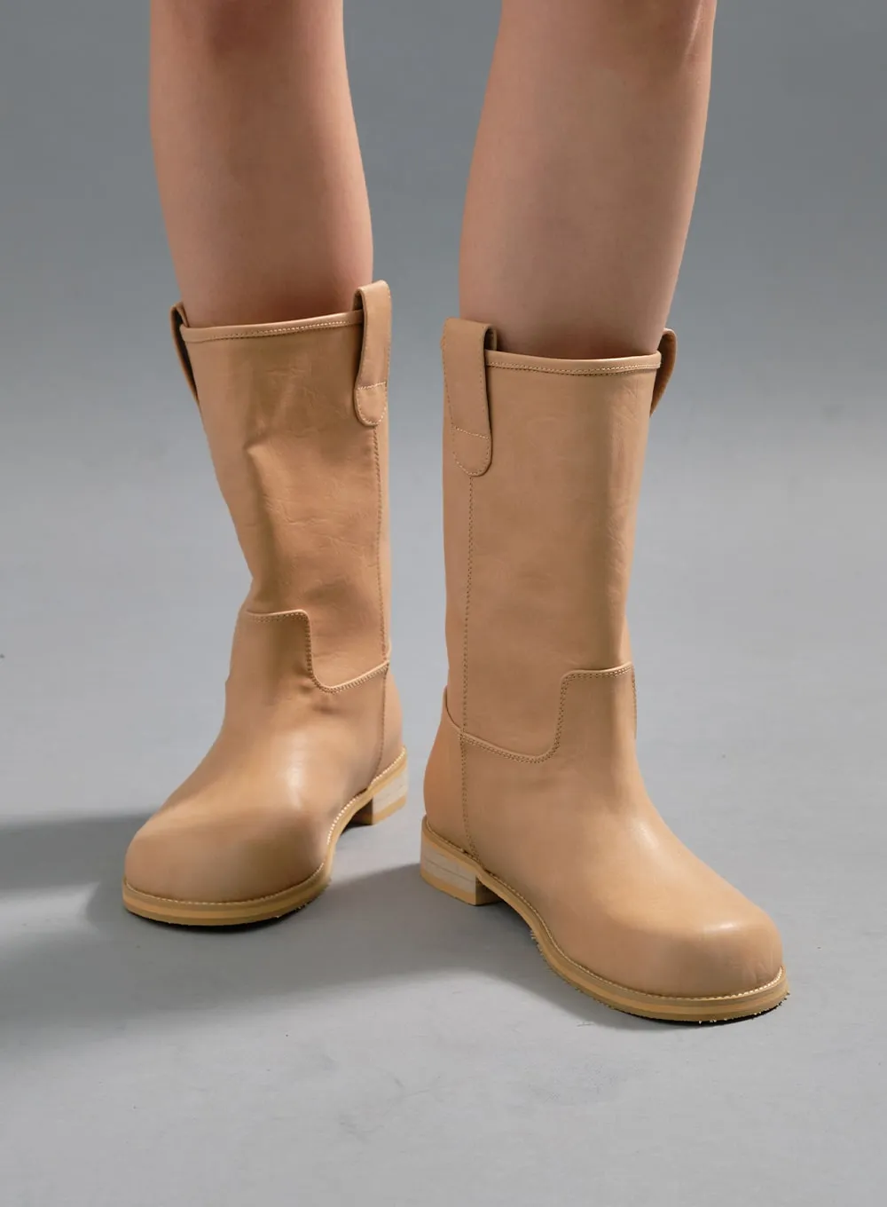 Mid-Calf Round Boots CJ15