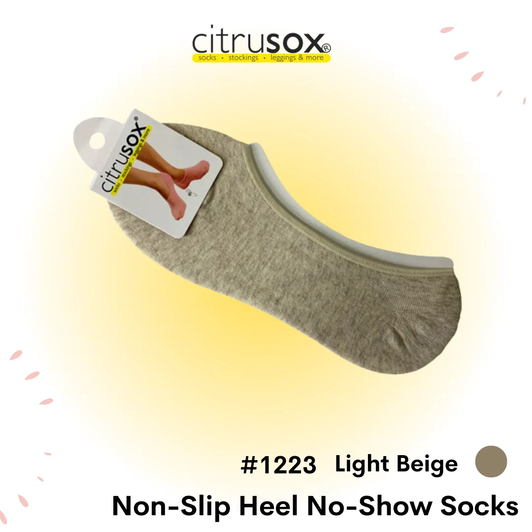 Nonslip Heel No-Show Socks