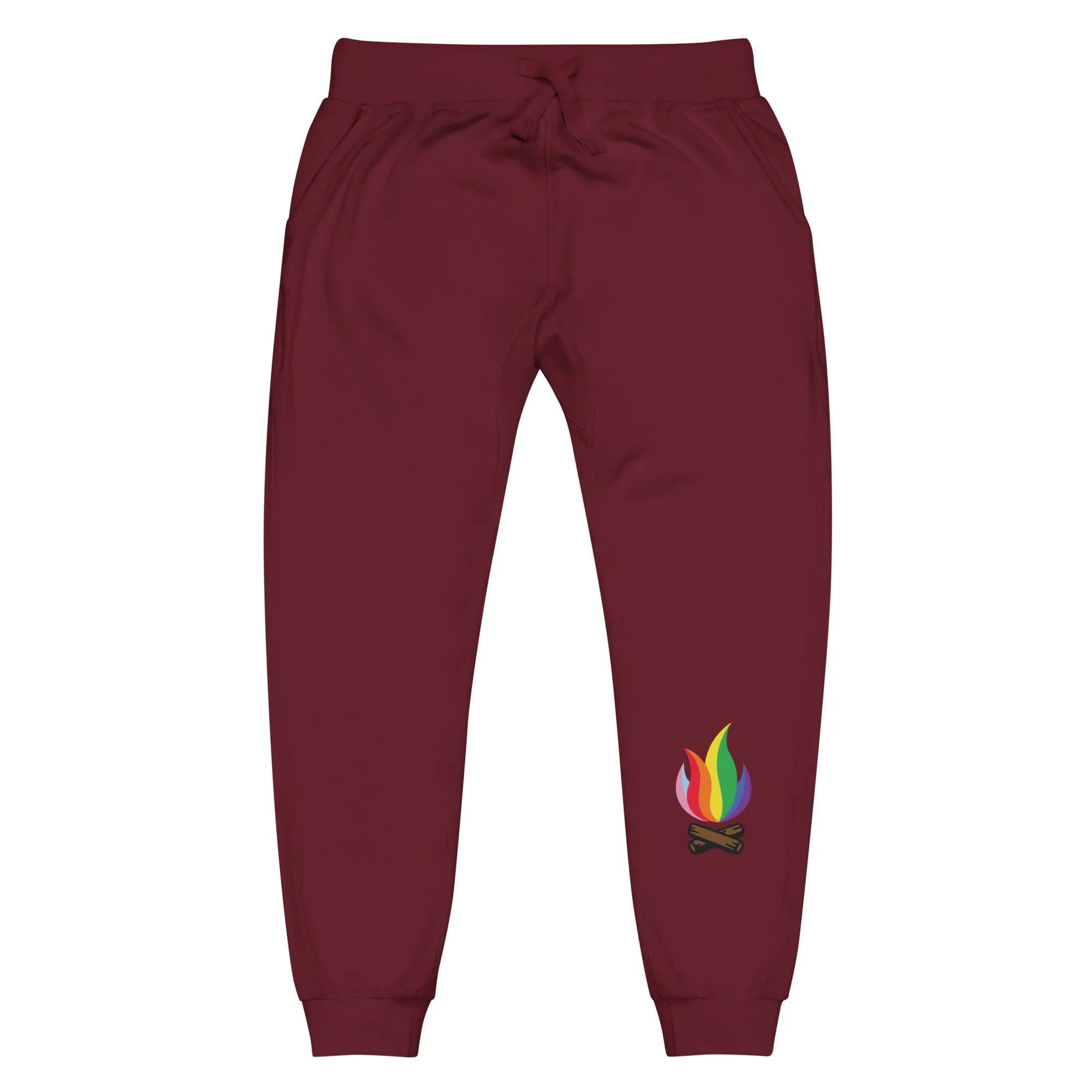 Rainbow Love Flame Unisex Fleece Sweatpants