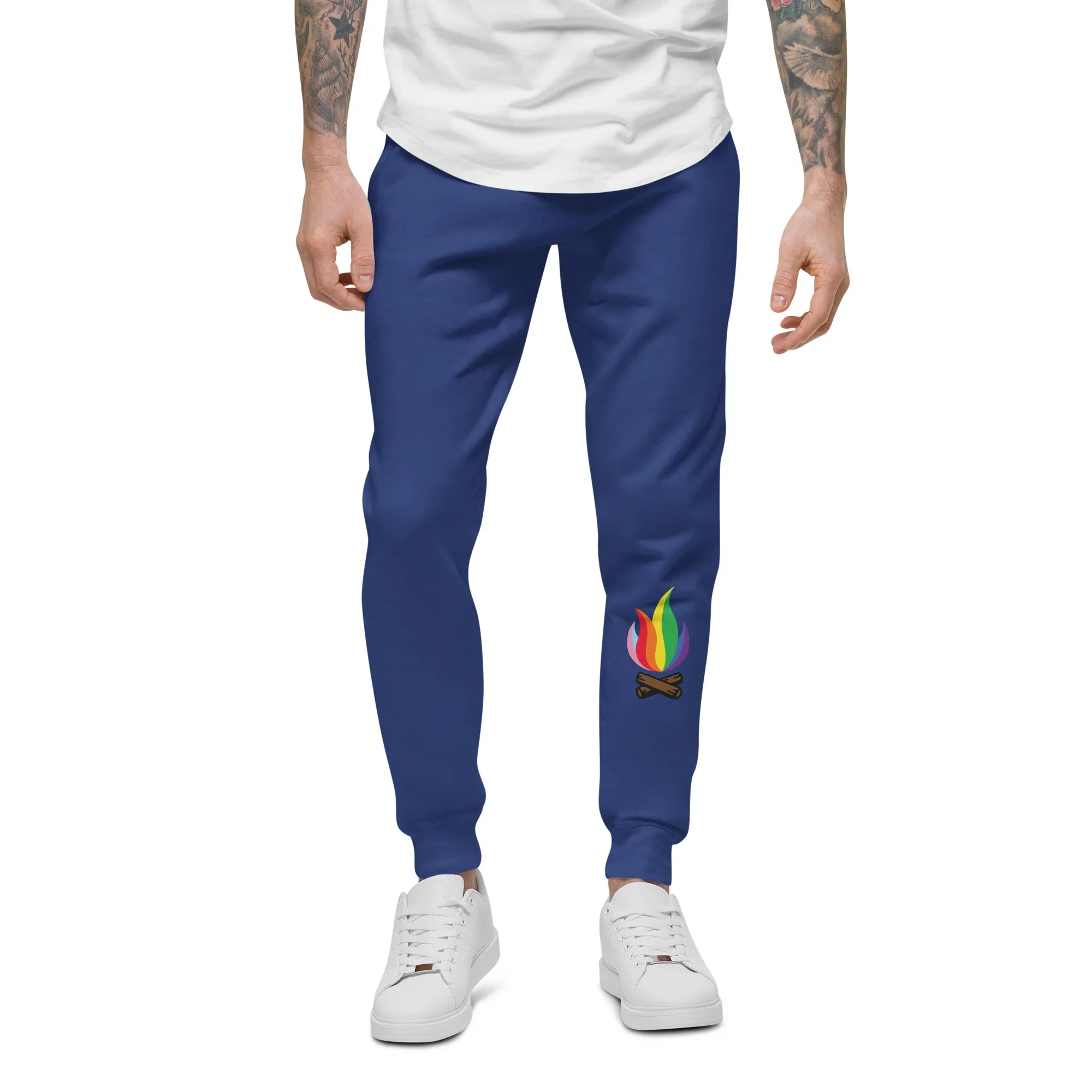 Rainbow Love Flame Unisex Fleece Sweatpants