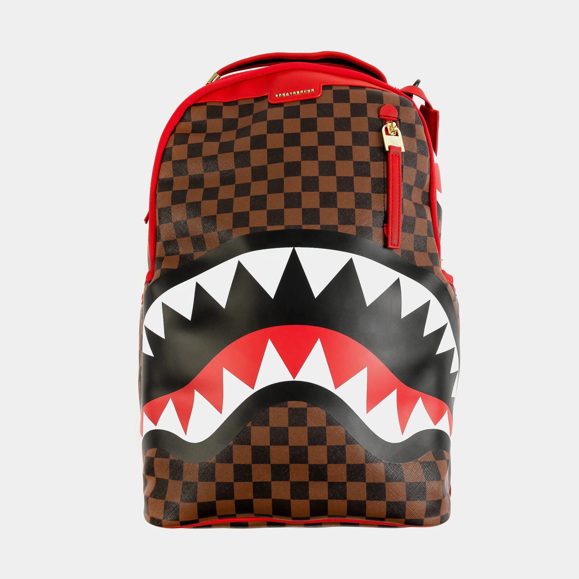 Sharks In Paris Mens Backpack (Brown/Red)