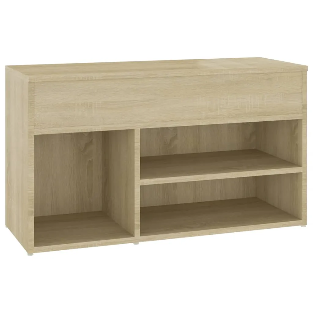 Shoe Bench Sonoma Oak 80x30x45 cm Engineered Wood