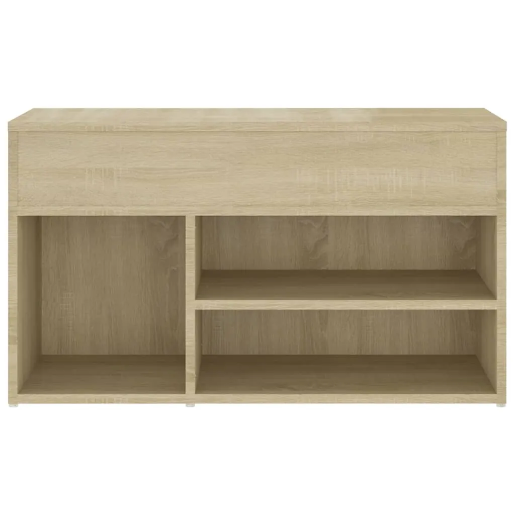 Shoe Bench Sonoma Oak 80x30x45 cm Engineered Wood