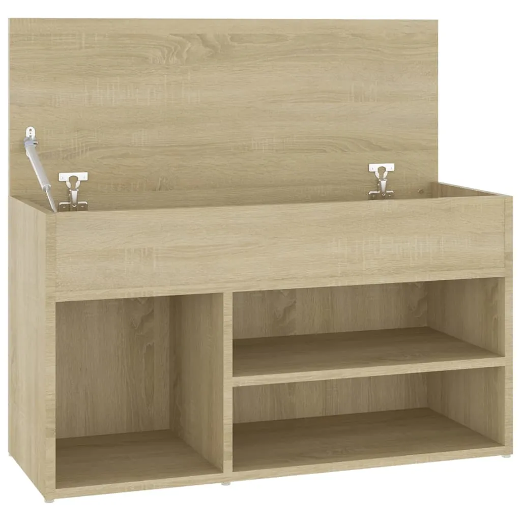 Shoe Bench Sonoma Oak 80x30x45 cm Engineered Wood