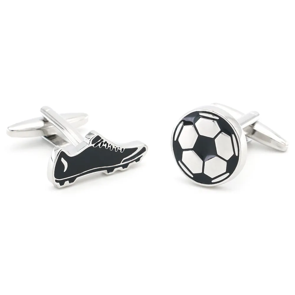 Sports Series Football Sneakers Cufflinks Men