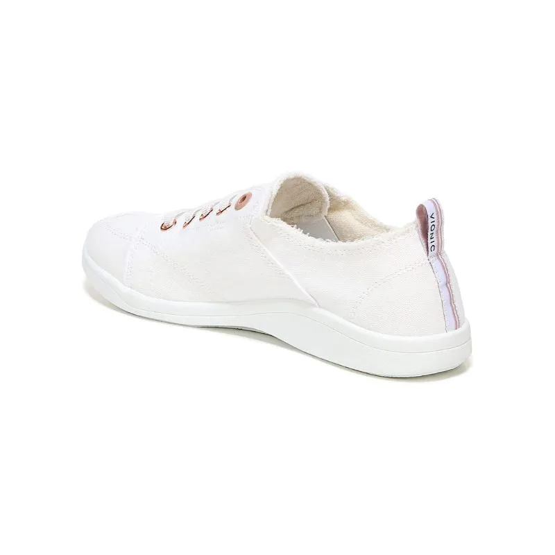 Vionic Pizmo Cream Canvas Fabric Women's Walking Shoes