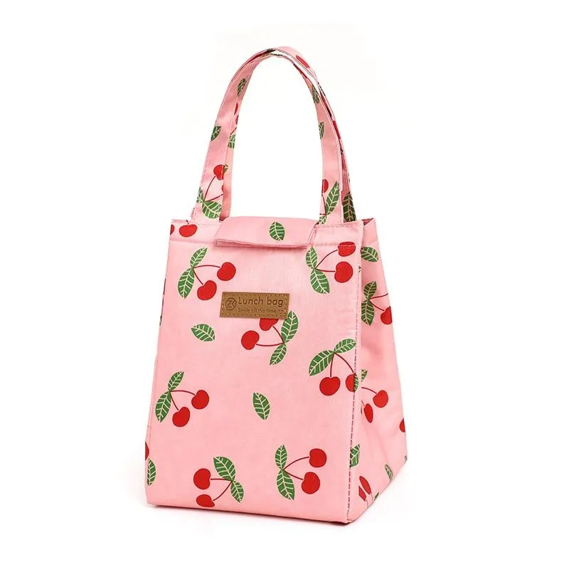 Women Multicolour Waterproof Portable Thermal  Lunch Picnic Bag