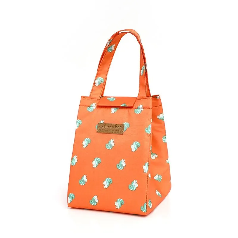 Women Multicolour Waterproof Portable Thermal  Lunch Picnic Bag