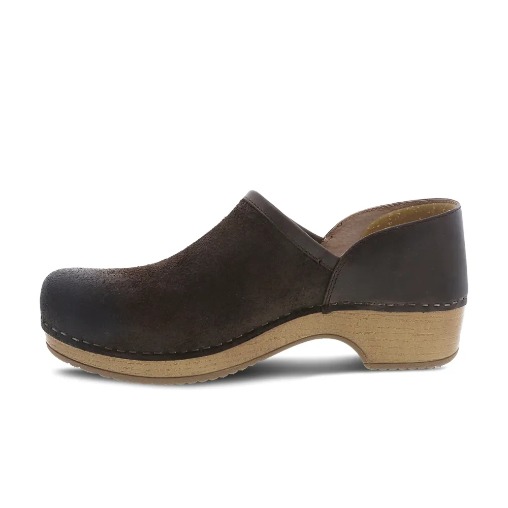 Women's Dansko Brenna Color: Chocolate Burnished Suede