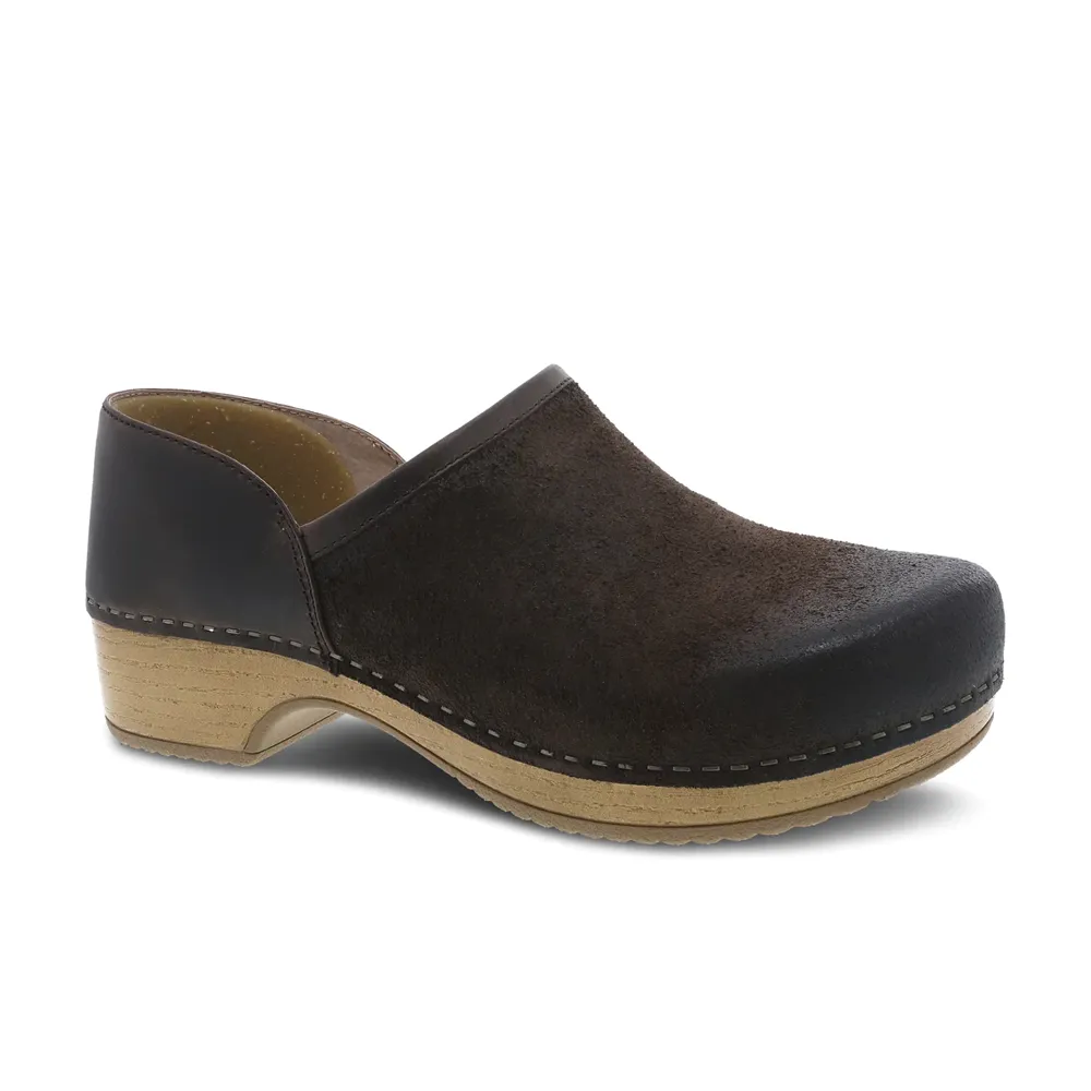 Women's Dansko Brenna Color: Chocolate Burnished Suede